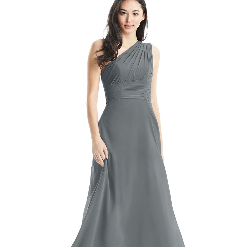Azazie Ashley Bridesmaid dress Steel Grey Sz 6
